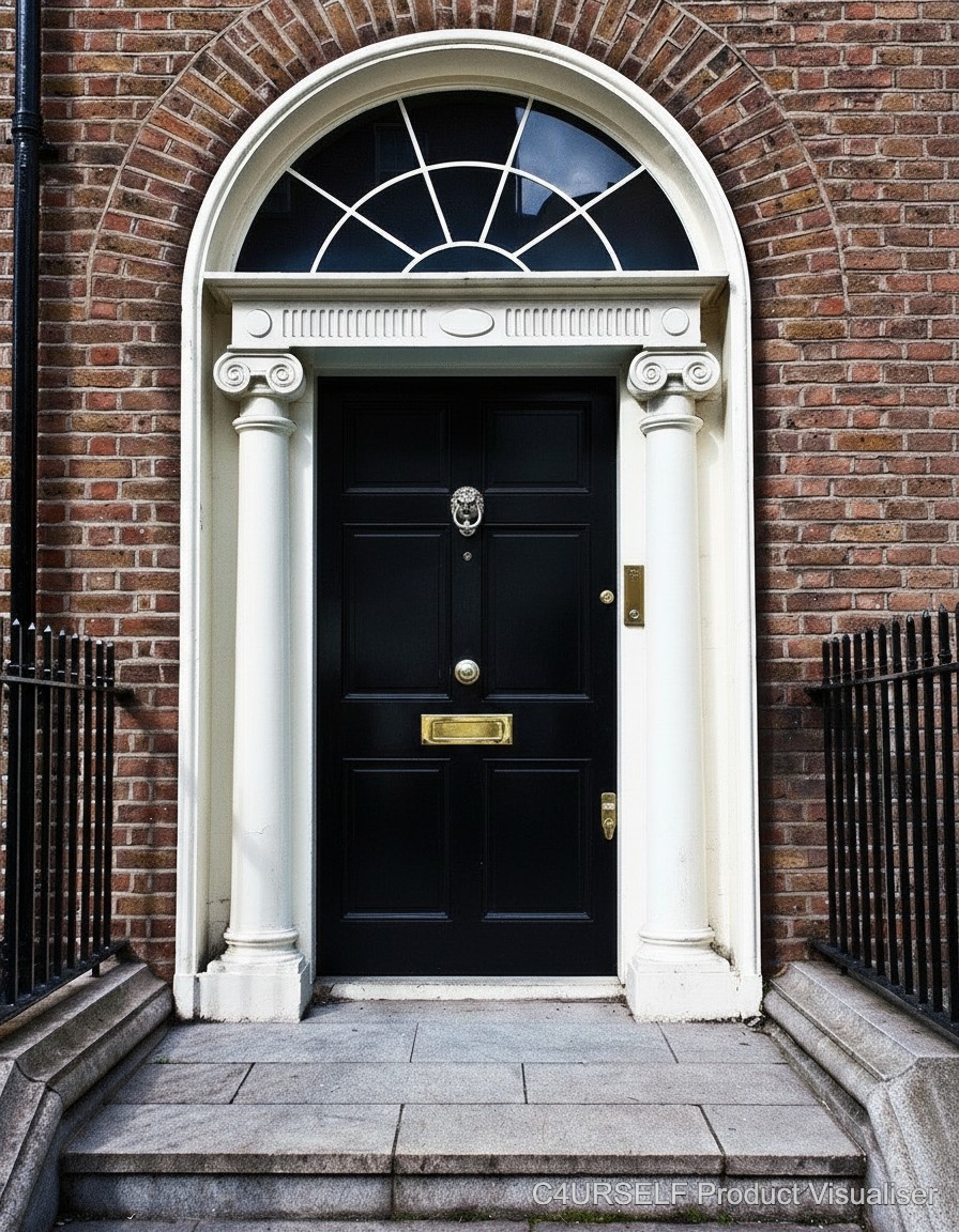 After - New black door installed