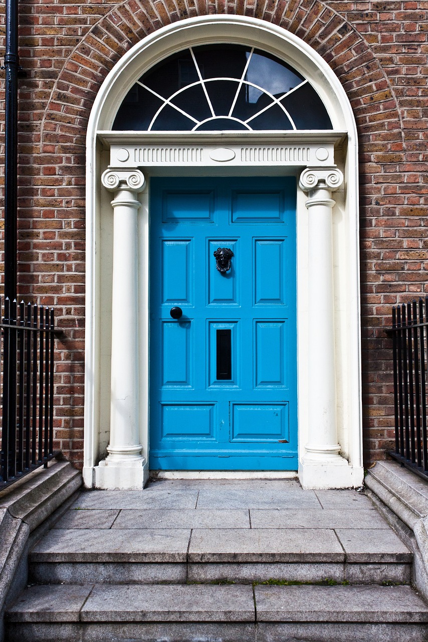 Before - Original blue door