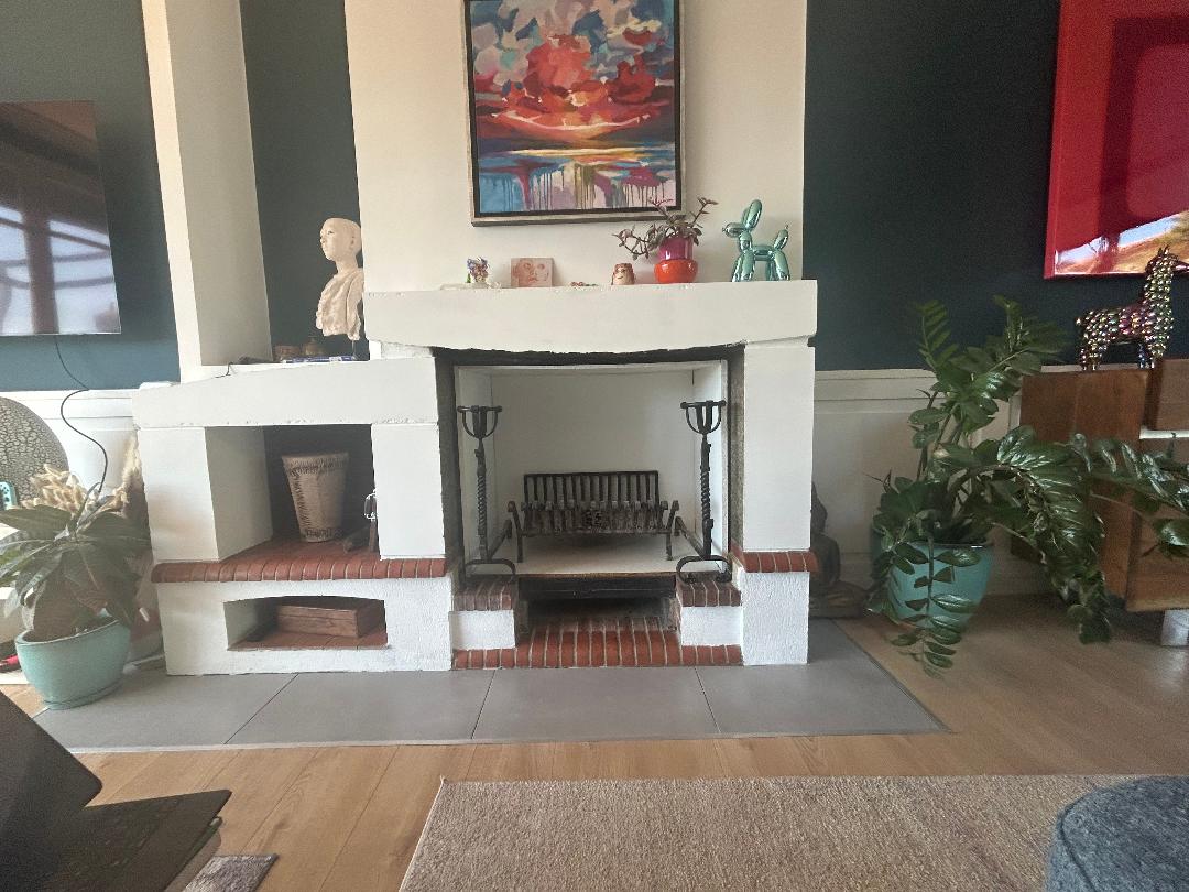 Before - Original fireplace insert